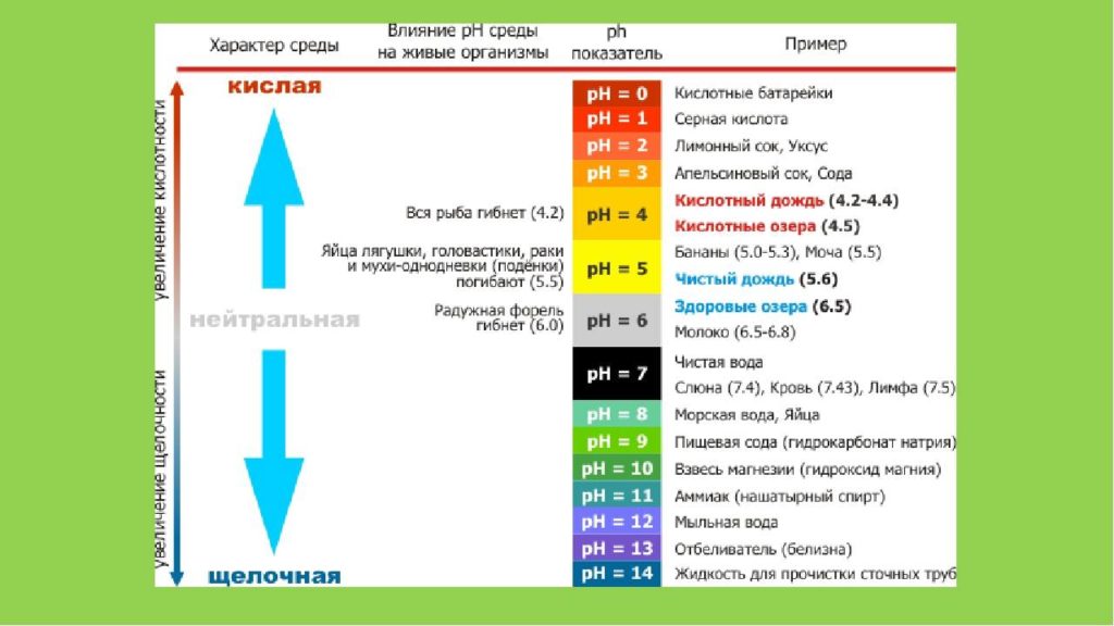 План урока водородный показатель 11 класс